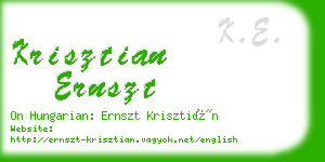 krisztian ernszt business card